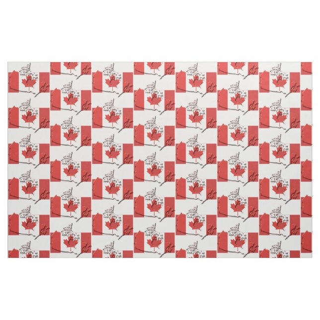 Patriotic CANADA Flagga Tyg (Fat Quarter)