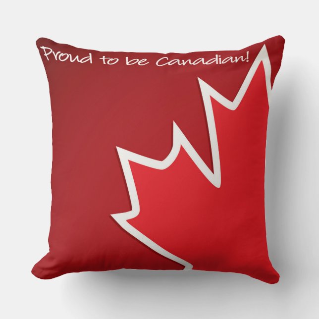 Patriotic Canada Maple Löv Kudde (Framsida)