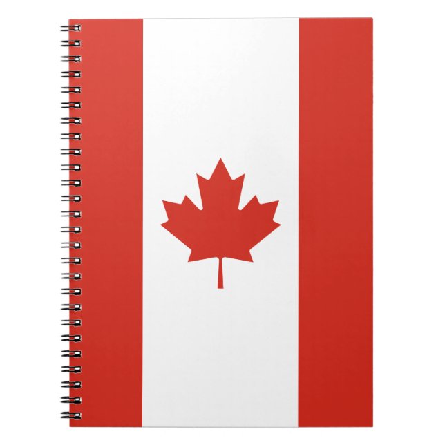 Patriotic Canadian Flagga Anteckningsbok (Framsidan)
