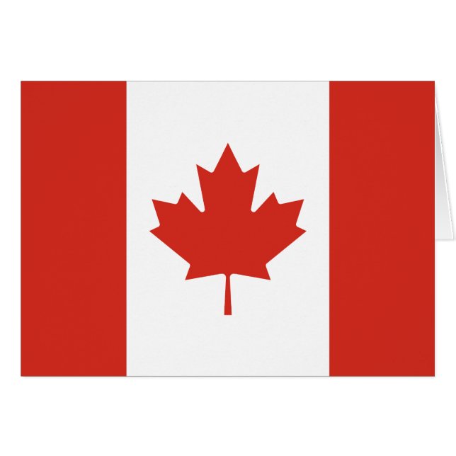Patriotic Canadian Flagga Hälsningskort (Framsidan Horizontal)