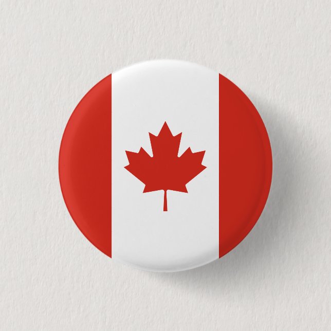 Patriotic Canadian Flagga Knapp (Framsida)