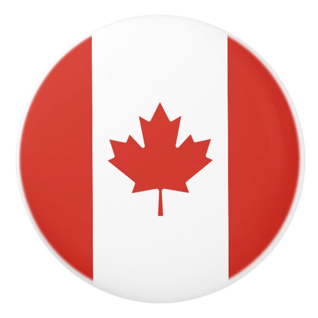 Patriotic Canadian Flagga Knopp (Framsidan)