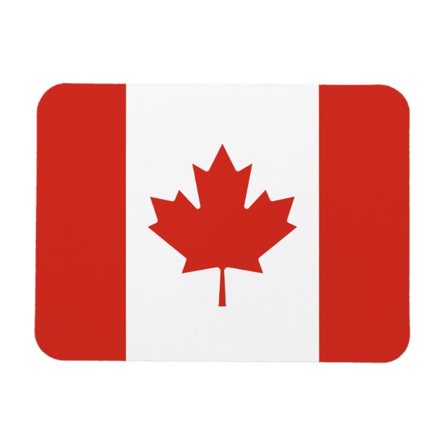 Patriotic Canadian Flagga Magnet (Horisontell)