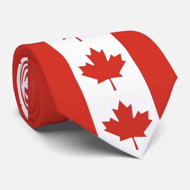 Patriotic Canadian Flagga Neck Tie Slips (Rullad)