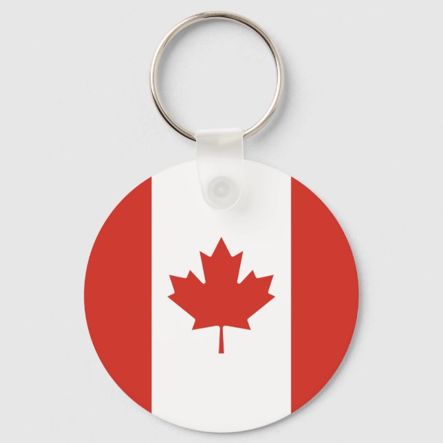 Patriotic Canadian Flagga Nyckelring (Framsida)
