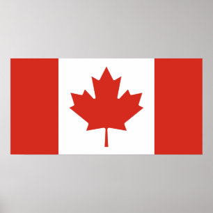 Patriotic Canadian Flagga Poster