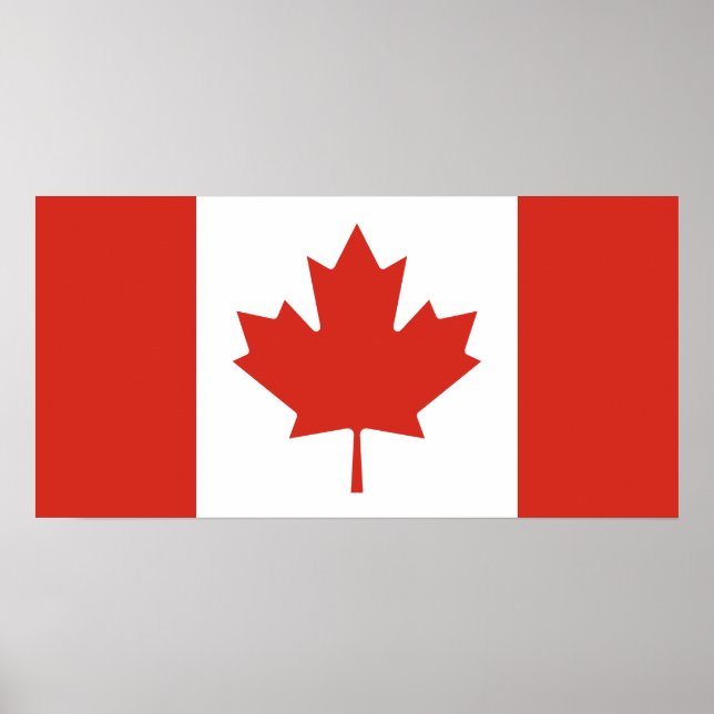 Patriotic Canadian Flagga Poster (Framsidan)