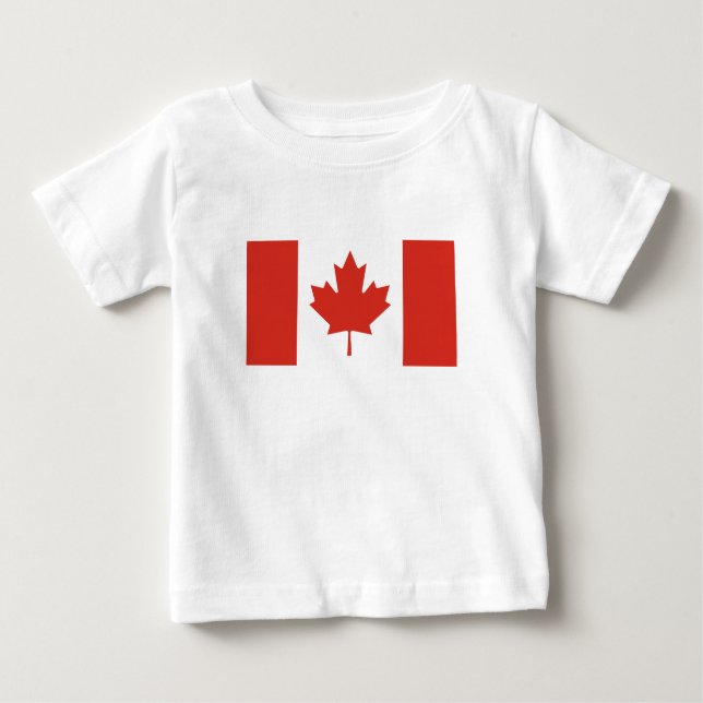 Patriotic Canadian Flagga T Shirt (Framsida)