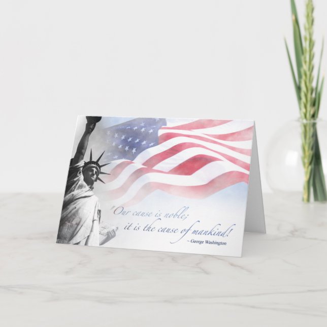 Patriotic Card inspirational Berömd American Quote Kort (Framsida)