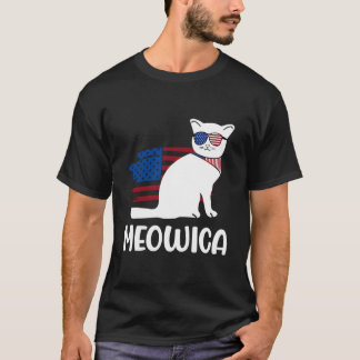 Patriotic Cat Meowica 4Th Of July Kitten T Shirt