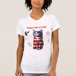 Patriotic Cat T Shirt, American Flagga TShirt, USA T Shirt