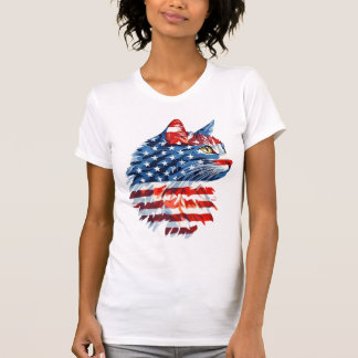 Patriotic Cat T-Shirt, American Flagga, USA Pride T Shirt