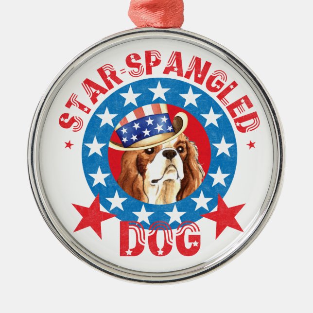 Patriotic Cavalier Kung Charles Spain Julgransprydnad Metall (Framsidan)