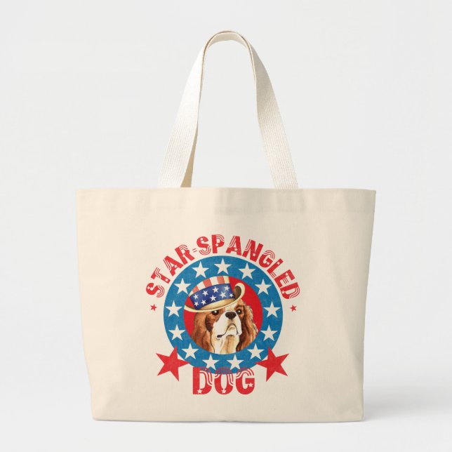 Patriotic Cavalier Kung Charles Spain Jumbo Tygkasse (Framsidan)