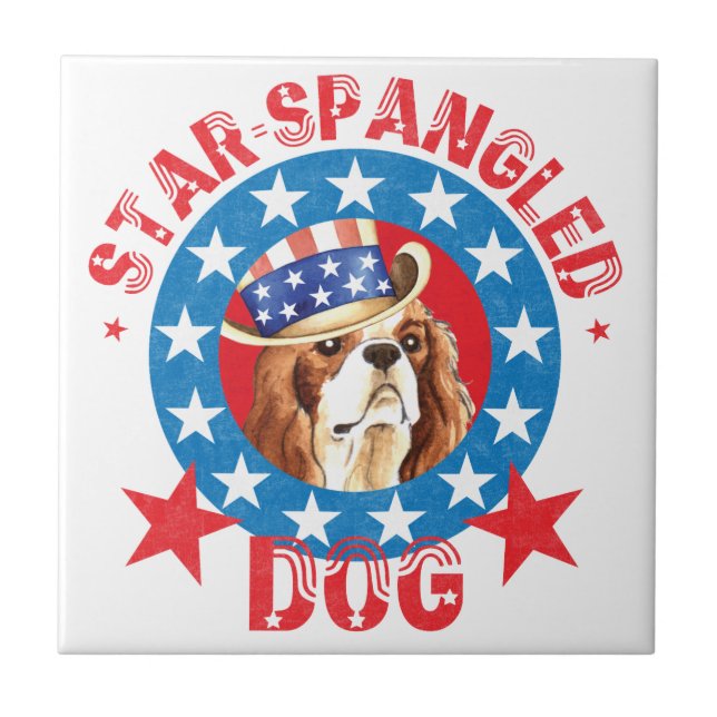 Patriotic Cavalier Kung Charles Spain Kakelplatta (Framsidan)