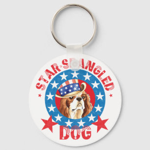 Patriotic Cavalier Kung Charles Spain Nyckelring