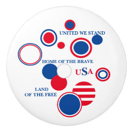 "Patriotic" Ceramic Knob Knopp