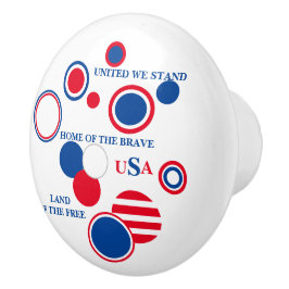 "Patriotic" Ceramic Knob Knopp