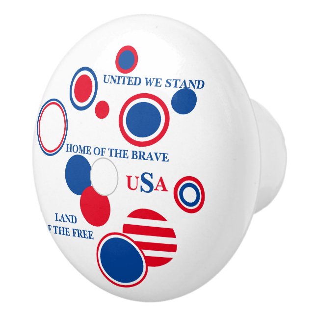 "Patriotic" Ceramic Knob Knopp (Höger)