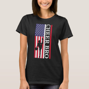 Patriotic Cheermanager 4:e juli American Flagga Ch T Shirt