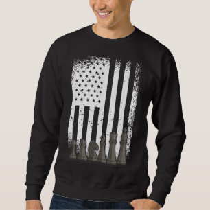 Patriotic Chess Player American USA flagga Chess Lång Ärmad Tröja