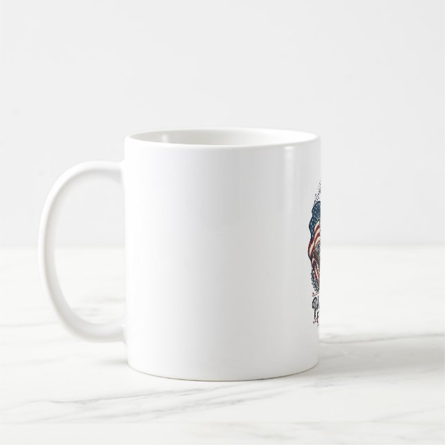 Patriotic Chess Player Vector Graphic Tee Kaffemugg (Vänster)