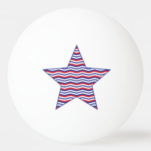 Patriotic Chevron Star Pingisboll