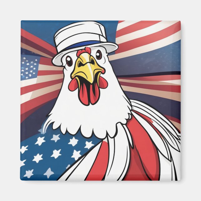 Patriotic Chicken Magnet (Framsidan)