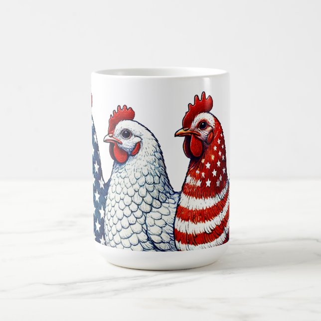 Patriotic Chickens Kaffemugg (Center)