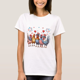 Patriotic Chickens T Shirt