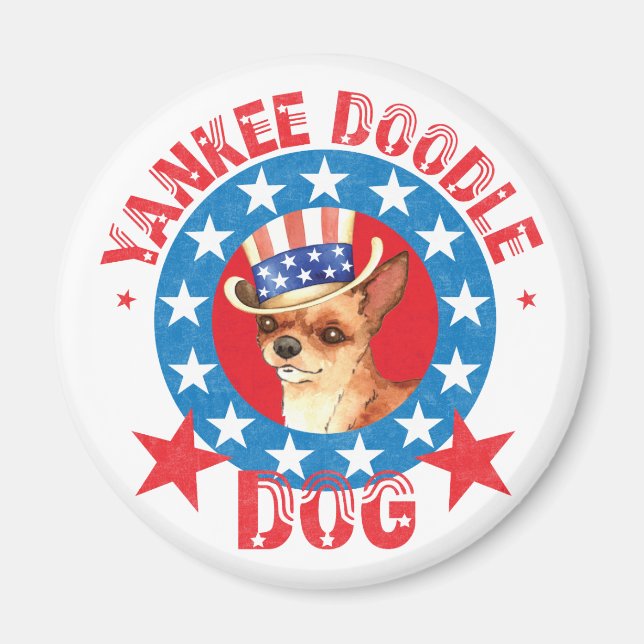 Patriotic Chihuahua Magnet (Framsidan)