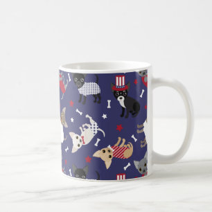 Patriotic Chihuahua Mönster-kaffe Mugg