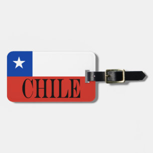Patriotic Chile flagga Chileans Bagagebricka