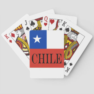 Patriotic Chile flagga Chileans Casinokort