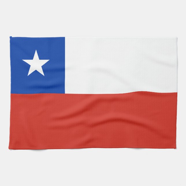 Patriotic Chile flagga Chileans Kökshandduk (Horisontell)