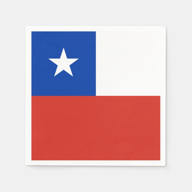 Patriotic Chile flagga Chileans Pappersservett (Framsidan)