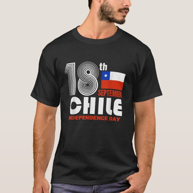 Patriotic Chile Pride Independence September 18 T Shirt (Framsida)