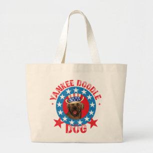 Patriotic Chocolate Lab Jumbo Tygkasse