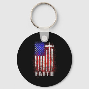 Patriotic Christian Faith Kärlek Jesus American Fl Nyckelring