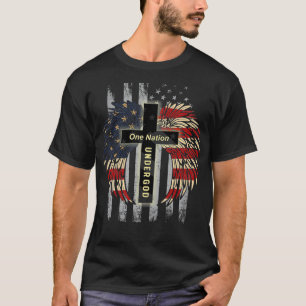 Patriotic Christian One Nation Under Gud USA T Shirt