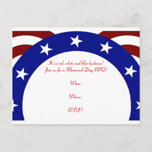 Patriotic Circle of Stars Memorial Day Vykort