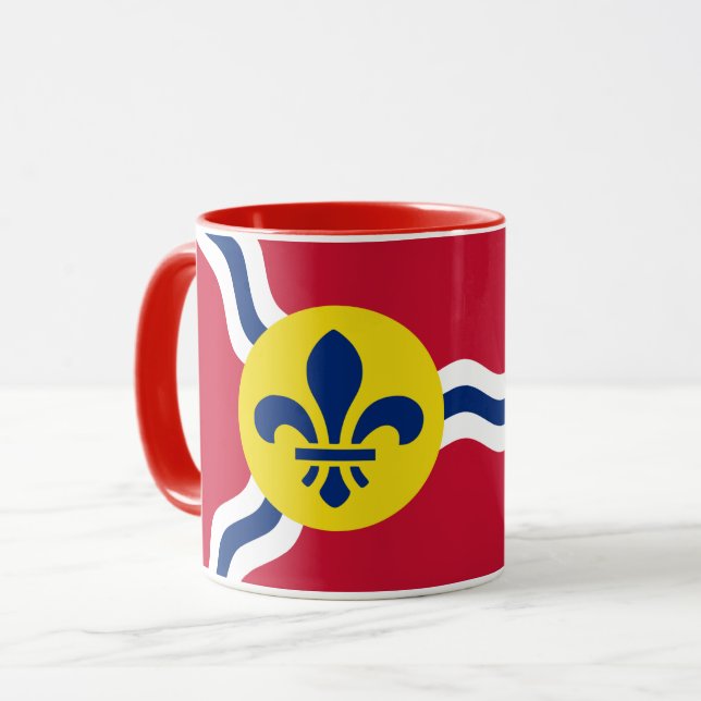 Patriotic Combo Mugg med flagga av St Louis (Framsida vänster)