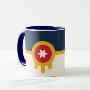 Patriotic Combo Mugg med flagga Tulsa, Oklahoma