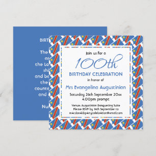 Patriotic CONGO DRC Anpassade ANY AGE Birthday Inbjudningar