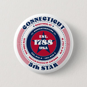 Patriotic Connecticut Circle med lägesinformation Knapp
