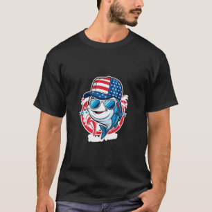 Patriotic Coola Fish T-shirt med American Flagga H