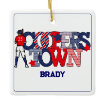 Patriotic Cooperstown Baseball Player Anpassningsb