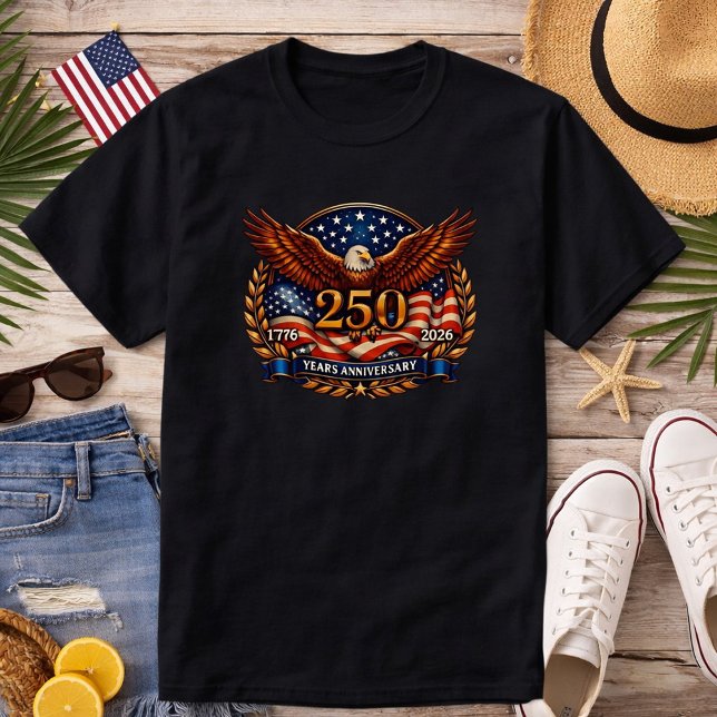 Patriotic Copper Wings of Liberty Emblem T Shirt (Skapare uppladdad)