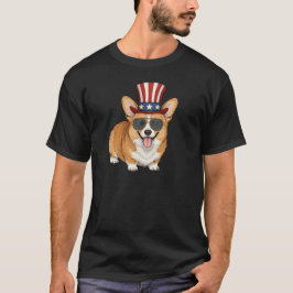 Patriotic Corgi i Stil T Shirt