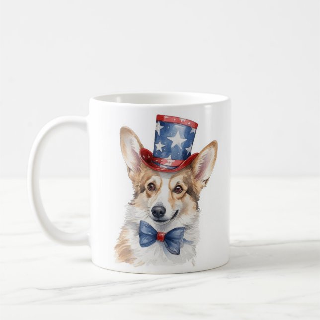 Patriotic Corgi Mugg (Vänster)